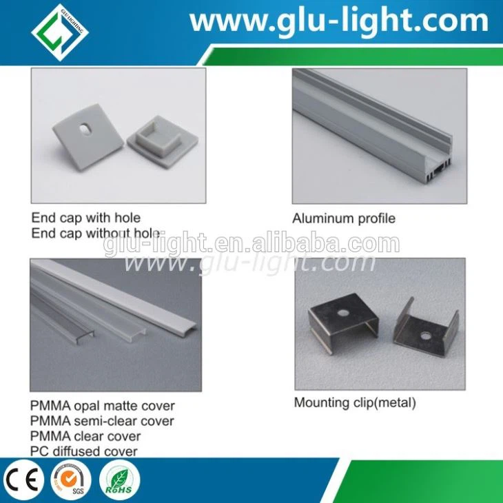 aluminum led profile with 60 degree lens