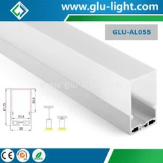 Сребърен анодизиран без точки алуминиев Led канал с дълбока висулка за LED лента